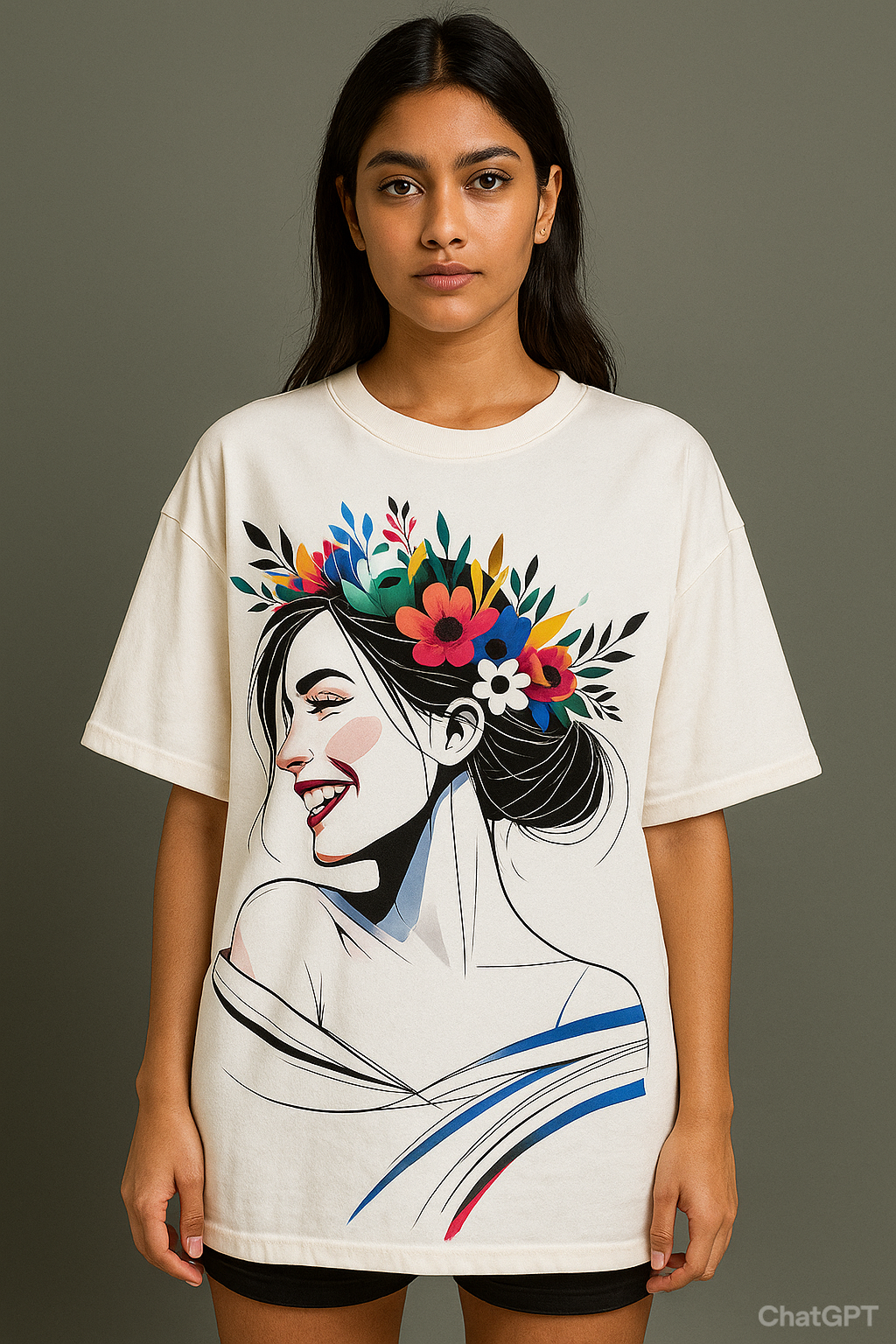 Smiling Beautiful Women – Radiance Oversized Tee