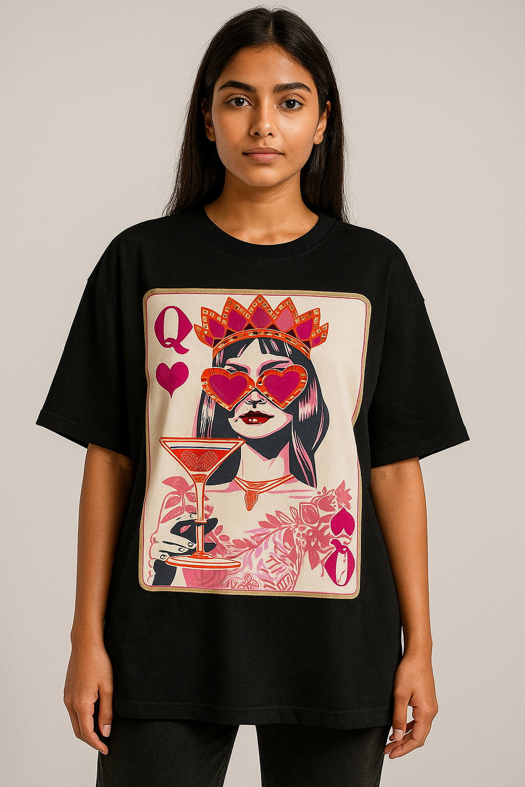 Queen – Crowned Oversized Tee