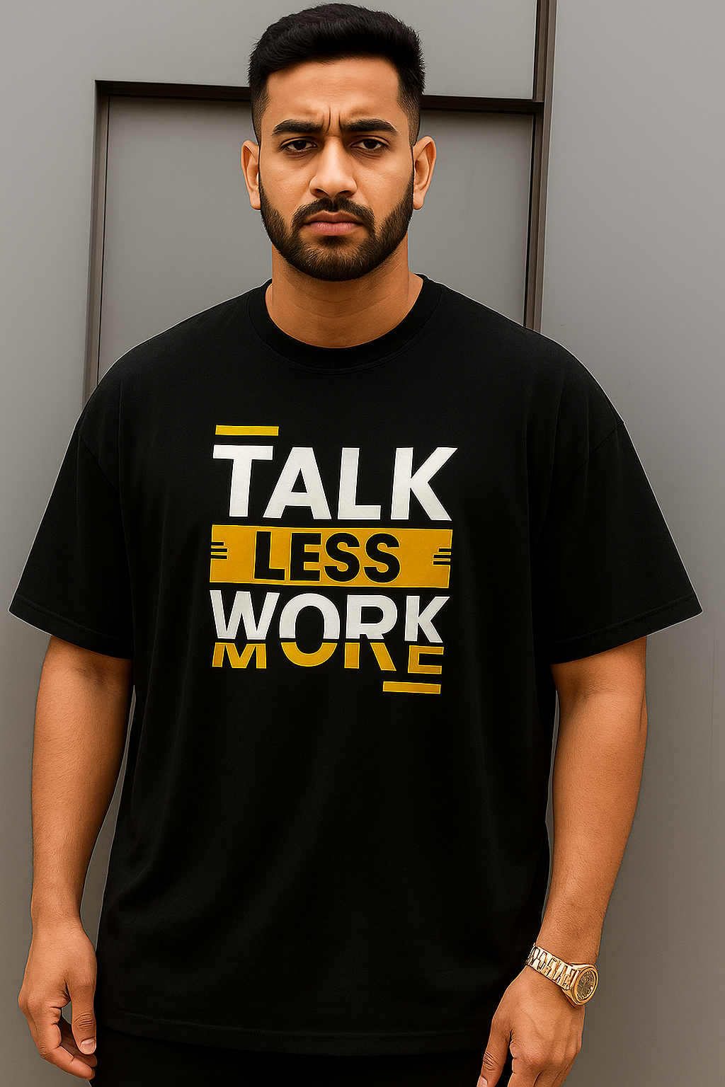 Talk Less Work More – Playful Workwear Tee