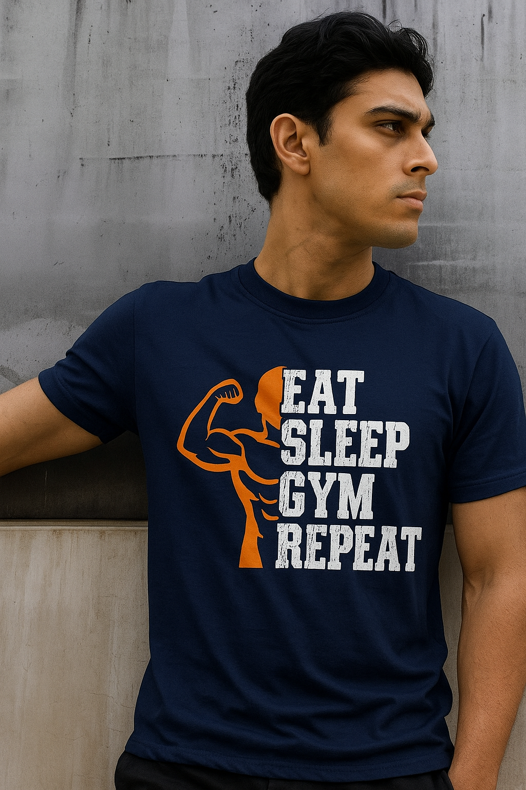 Eat Sleep Gym Repeat – Hustle Tee