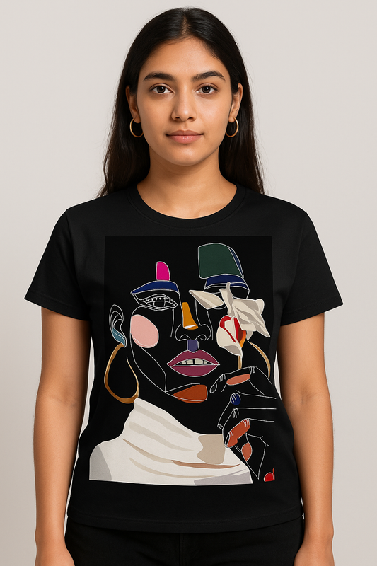 Woman with Flower – Artistic Muse Tee